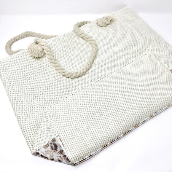 Rose Gold Metallic Leopard Tote - Picture 5 of 8